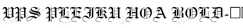 VPS Pleiku Hoa Bold字体转换